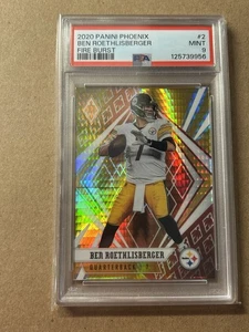 Ben Roethlisberger 2020 Panini Phoenix Fire Burst PSA 9 - Bild 1 von 2