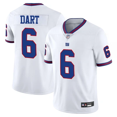 NWT Men's/Youth Giants #6 Jaxson Dart White Limited Stitched Jersey All Size