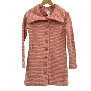 Cárdigan Sundance Suéter Chaqueta Mujer Pequeño Naranja Rosa Cuello Botón - Imagen 1 de 9