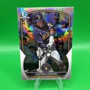 2023 Bowman Draft JACKSON CHOURIO Chrome Refractor #BDC-156 Milwaukee Brewers - Picture 1 of 2