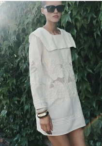 Zara ZW Embroidered Short Mini Dress NWT Size S Zara Collection - Picture 1 of 6