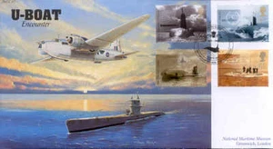 CC67 SEGUNDA GUERRA MUNDIAL U-Barco RAF Wellington BFPS Submarino Royal Mail estampillas FDC - Imagen 1 de 1