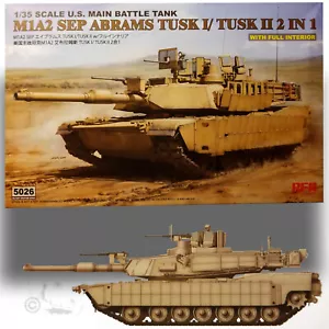 MODELLI RFM 1/35 M1A2 SEP ABRAMS TUSK I OR II (INTERNO COMPLETO) KIT 5026 - Foto 1 di 5