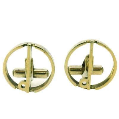 Dunhill brazalete marca d plata 925 chapado en oro auténtico usado T18769 Foto 1 de 4