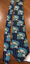 Portland Sea Dogs Baseball Slugger Teal Logo Striped Silk Necktie Tie Whyknot