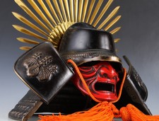 Japanese Samurai Helmet -Hideyoshi's Kabuto- with a mask