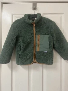 Zara Kids Green Faux Shearling Jacker Size 5/6 - Picture 1 of 6