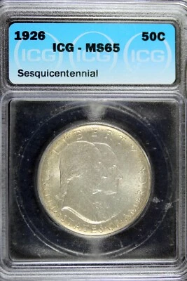 1926 - ICG MS65 Sesquicentennial Half Dollar!!  #B35619 - Image 1 of 2