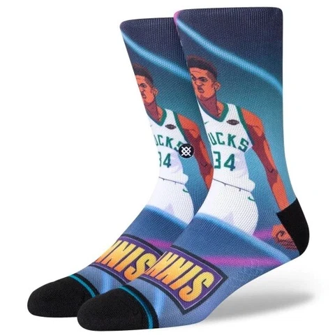 stance giannis Antetokounmpo socks large nwt $20 fast break Bucks M 9-13 Cover