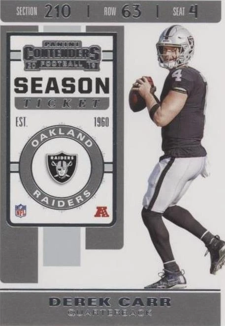 2019 Panini Contenders Derek Carr #42