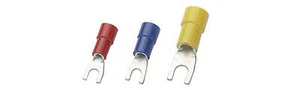 FOURCHE TERMINAL PRÈ-ISOLÈS BLEU 4 PAR LE CABLE UNIPOLAIRES DU 1,5-2,5 MMQ -5PCS - Picture 1 of 1
