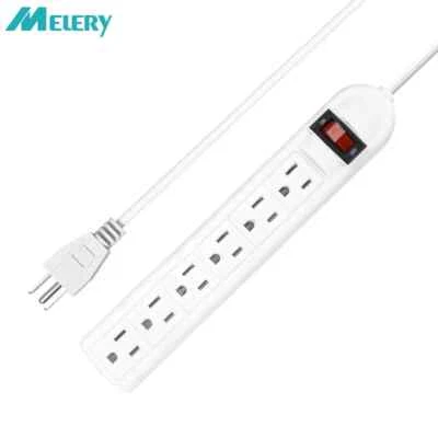 Melery Power Strip 6 Outlet US Electrical Plug1.8m Extension Cord Travel Adapter - Image 1 of 4