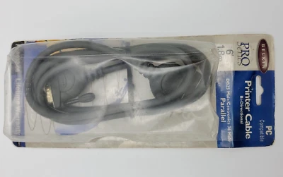 Belkin 6 Ft Parallel Printer Cable DB25 Male Centronics 36 PIN MALE Gray Bidirec - Image 1 of 4