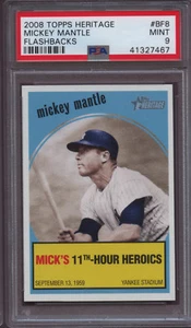 2008 Topps Heritage Flashbacks BF8 Mickey Mantle PSA 9 Mint - Bild 1 von 1