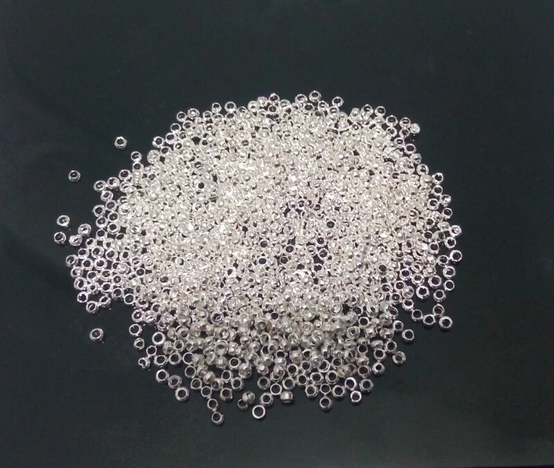 200pz  schiaccini in ottone colore argento chiaro 2mm lead,nickel free - Immagine 1 di 1