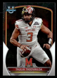 2022 Bowman University Chrome #3 Taulia Tagovailoa Maryland Terrapins - Picture 1 of 2