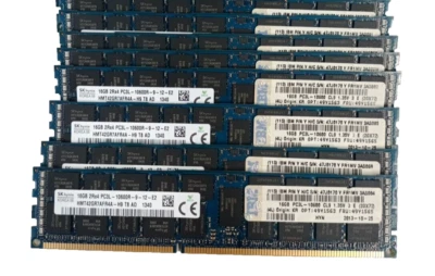 SK HYNIX   8  X 16GB 2Rx4 PC3L-10600R DDR3 ECC SERVER MEMORY 49Y1565 47J0170 IBM - Image 1 of 4