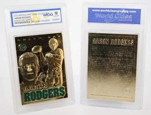 AARON RODGERS Sculptured 2008 Gold Card Graded GEM MINT 10 Green Bay Packers - Picture 1 of 1