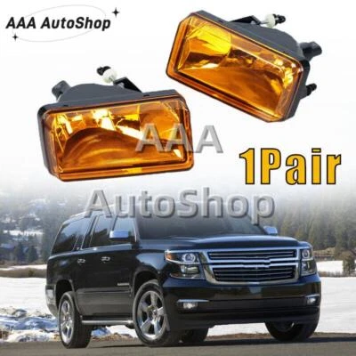 Par de luces antiniebla amarillas para Chevrolet Silverado/Suburban/Tahoe 2007-2015 Foto 1 de 4