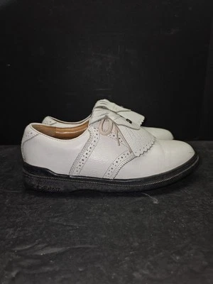 Zapatos clásicos de golf Callaway de cuero con clavos suaves con borlas lengua blanca para mujer talla 6 Foto 1 de 4