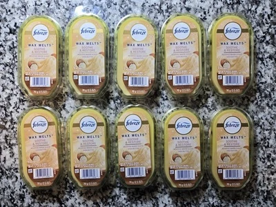 Paquete de 10 Ceras Febreze Derretidas Calmar y Restaurar Batida Azúcar Caliente Manteca de Karité 2.5oz Foto 1 de 3