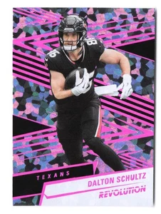 2025 Panini Revolution Dalton Schultz #55 Holo Red Cracked Ice /35 Texans - Picture 1 of 2