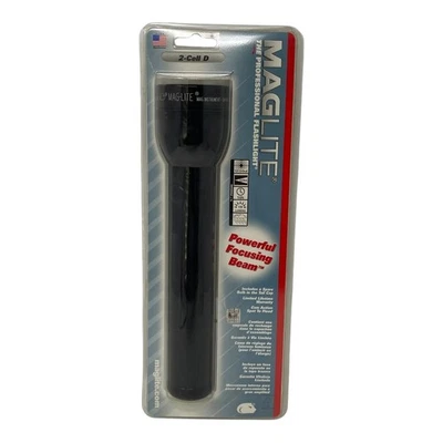 Linterna profesional Maglite 2 celdas D negra potente haz de enfoque S2D016 NUEVA Foto 1 de 2