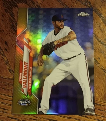 2020 Topps Pro Debut #PDC-82 Chris Vallimont Gold Refractor #'d 04/75 RC - Image 1 of 3