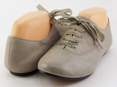 $185 LUXURY REBEL BIRKIN Cuero Gris Diseñador Zapatos Oxford con Cordones 7,5 EUR 38 Foto 1 de 4