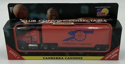 MATCHBOX CONVOY TRUCK 1996 CANBERRA CANNONS NBL BASKETBALL FORD AEROMAX SERIES 2 - Image 1 of 4