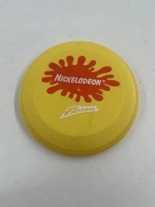 Vintage 1990s Nickelodeon 3.75" Mini Frisbee Collectible Yellow Orange TV Toy - Picture 1 of 2