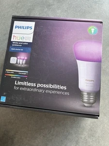 Philips Hue 3x White and Color Smart Light Bulbs ( Just The 3 Bulbs, No Hub) - Picture 1 of 3