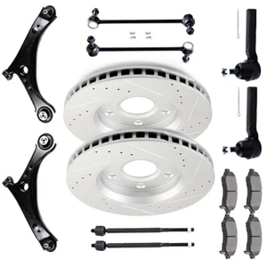 10x For 2008-2010 Chrysler Town Dodge Grand Control Arm Tie Rod Brake Rotor Pad - Imagen 1 de 18