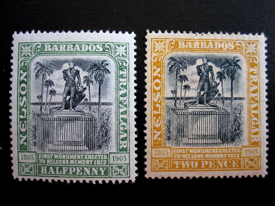 BARBADOS - SCOTT#103,105 - MH - CAT VAL $16.00 - Image 1 of 1