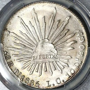 1885-Pi LC NGC MS 63 Mexico 8 Reales Potosi Rare Silver Coin POP 1/2 (20090902C) - Picture 1 of 8