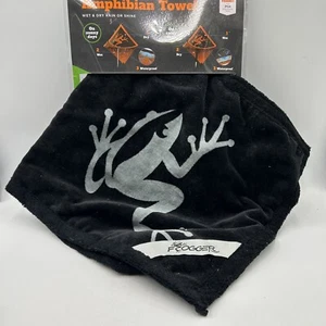 Authentic New Frogger Amphibian Golf Towel - Black- PGA - NEW 13.5” - Picture 1 of 4