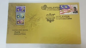 2013 stamp week OMG 50th yr malaysia cover with 3  special difference chops - Picture 1 of 2