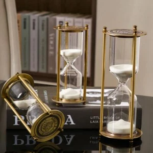 Reloj de Arena 5-60 Minutos Arte Vidrio Vintage Pequeño Multicolor Novedad Soporte Libre - Imagen 1 de 25