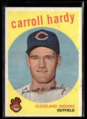 1959 Topps Carroll Hardy #168 Cleveland Indians G/VG/EX - Image 1 of 2