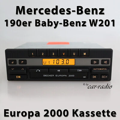 Becker Europa 2000 BE1100 Kassettenradio Mercedes W201 C-Klasse 190er Autoradio - Bild 1 von 4