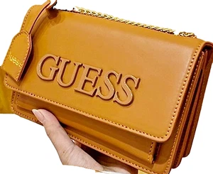 NEW GUESS CROSSBODY BROWN SHOULDER- HANDBAG - USA SELLER - Picture 1 of 7