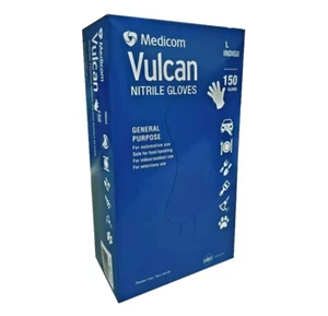 Medicom Vulcan General Purpose Nitrile Gloves Large 2 x 150 Count - Picture 1 of 1