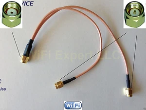 RPSMA Male to Y type 2X SMA Male Splitter Combiner cable pigtail RG316 USA Assmb - Picture 1 of 2