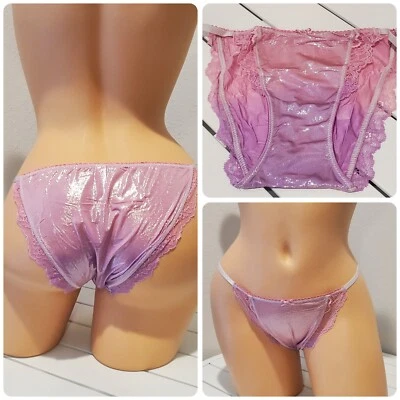 Victorias Secret Dream Angels Shiny Bikini Panty 4/XS OMBRE Unicorn Pink Purple - Image 1 of 4