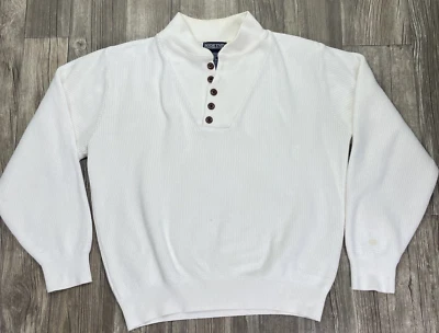 Suéter Henley Estilo Fatiga Algodón Lands End De Colección Para Hombre M Hecho en EE. UU. Foto 1 de 4