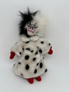 DISNEY STORE 101 DALMATION CRUELLA DE VIL DOLL STUFFED ANIMAL PLUSH Toy-10In…P9 - Picture 1 of 10