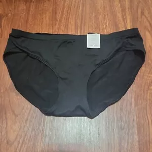 Women's Seamless Mid-Rise Bikini Underwear - Auden - Black, Size Large B62 - Picture 1 of 2