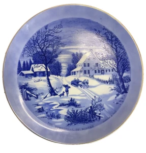 Currier & Ives "THE HOMESTEAD IN WINTER" Collectors Plate - Picture 1 of 3