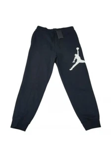 Nike Air Jordan Jumpman Logo Fleece Joggers Sweatpants Men's L Black DA6803-010 - Picture 1 of 3