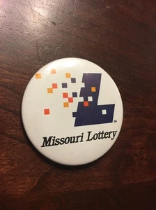Vintage Missouri Lottery Pinback Button Pin 2 1/4" Round - Picture 1 of 4